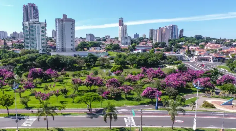 Tipos de imóveis mais procurados em Indaiatuba Foto de apartamentos e parte do parque em Indaiatuba